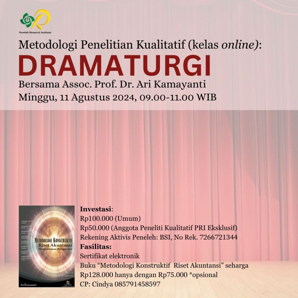 Online Training: Dramaturgy in Qualitative Research&nbsp;Methodology