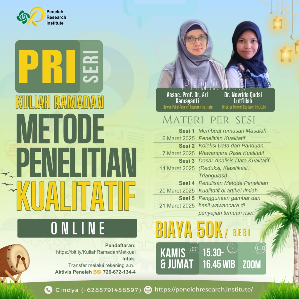 RAMADAN LECTURE: QUALITATIVE RESEARCH METHODS – EXCLUSIVE&nbsp;CLASS!